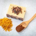 JuniperBe Marigold soap bar - with ylang ylang, rosemary and bergamot