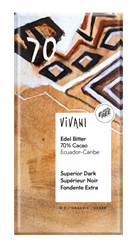 Vivani Superior 70% Dark Chocolate Bar 100g