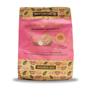 rhythm 108 almond biscotti ooh-la-la tea biscuits 135gm