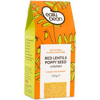 easy bean red lentil and poppy seed crackers 160g