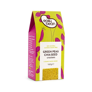 easy bean green pea & chia seed crackers 160g