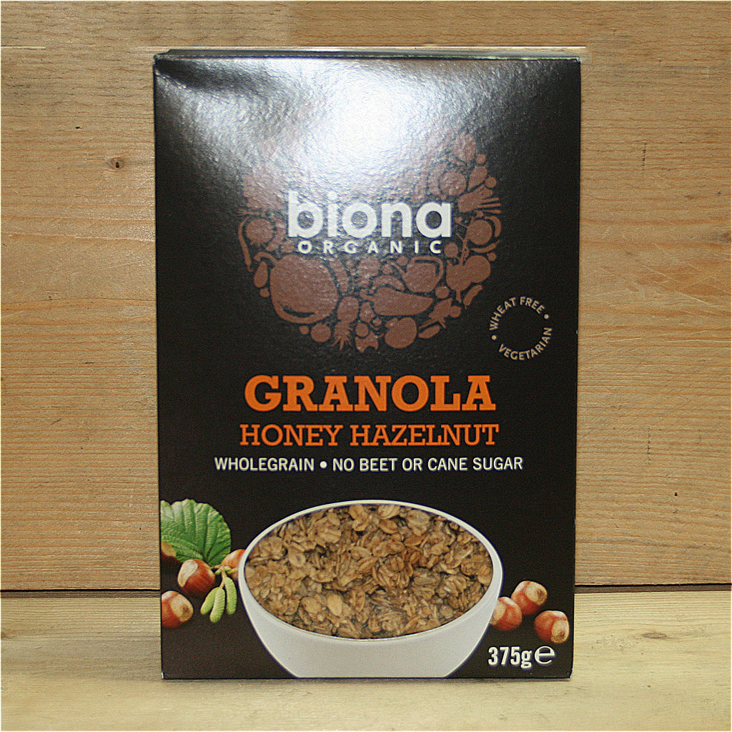 biona muesli honey hazelnut 375g