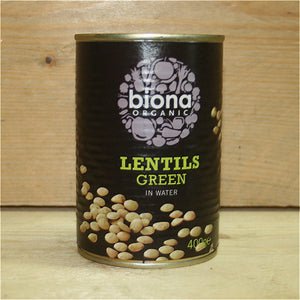 biona green lentils 400g