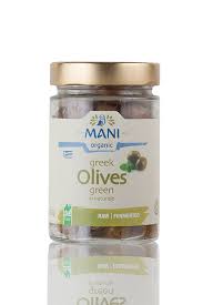 mani green olives - vacuum preserved 205g