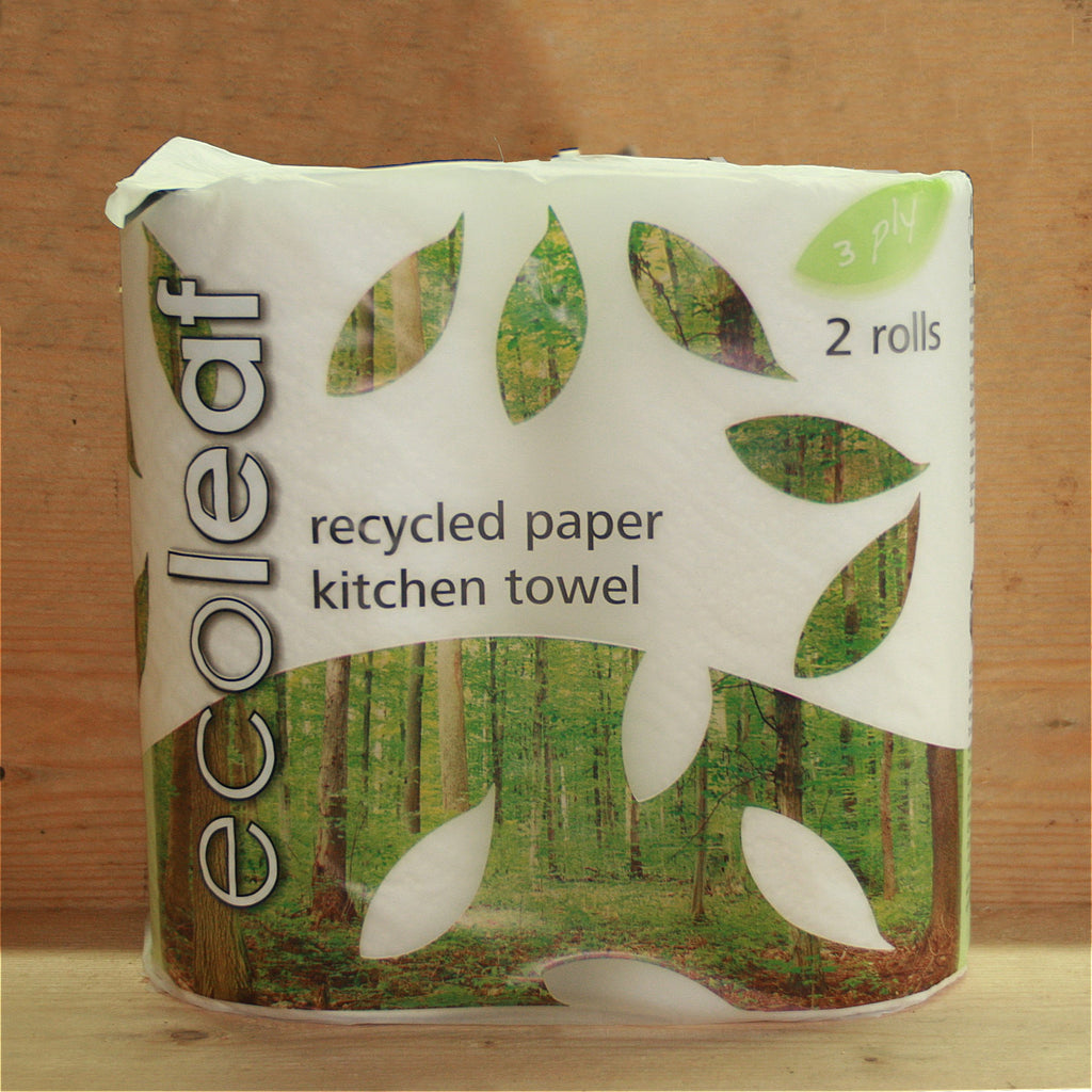 ecoleaf recycled kitchen towel  2 pack