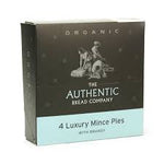 luxury vegan mince pies with brandy 4 x 50g