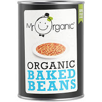 mr organic baked beans in tomato sauce 400g