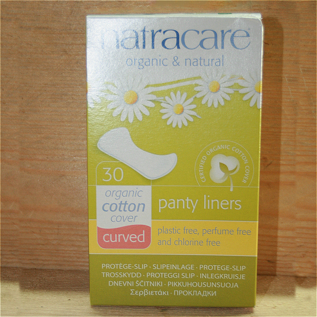 natracare 30 panty liners 100% cotton