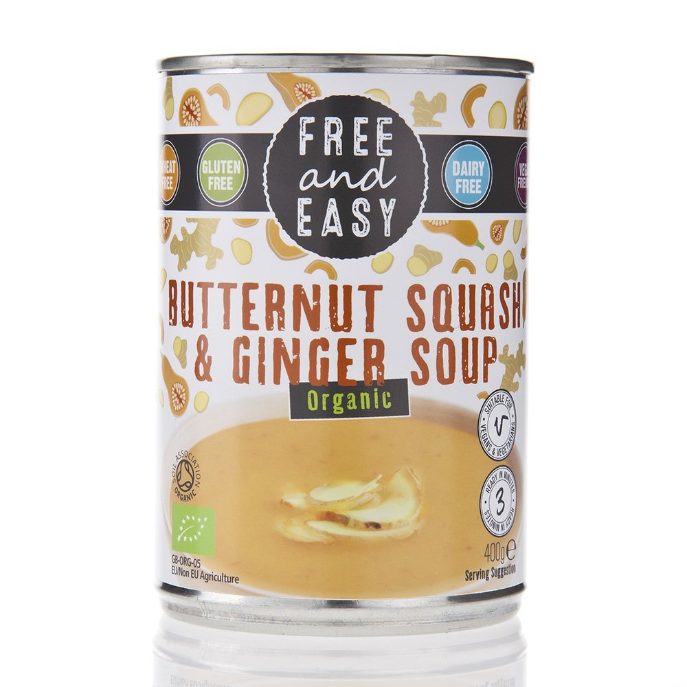 free & easy butternut squash & ginger soup