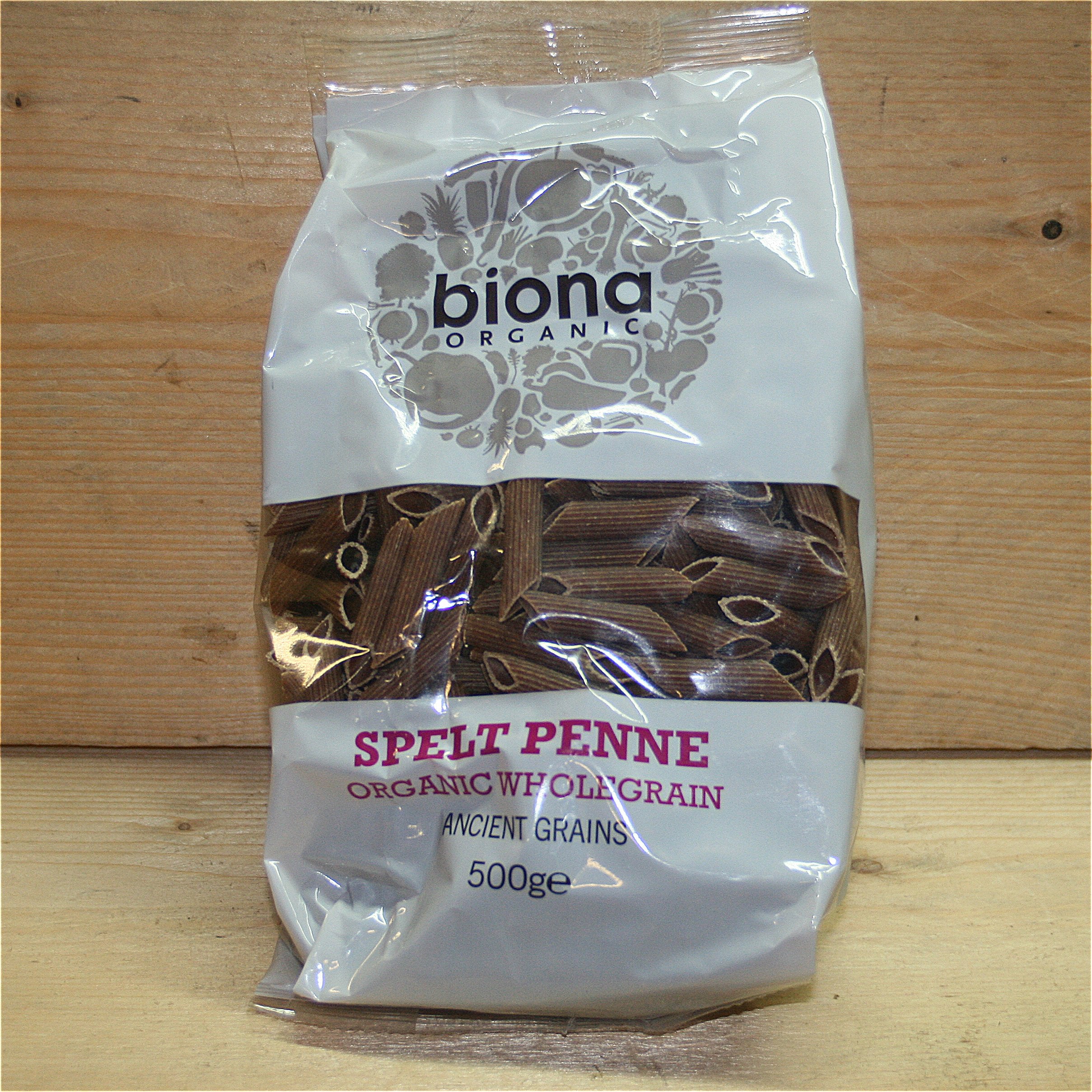 biona spelt wholemeal penne 500g