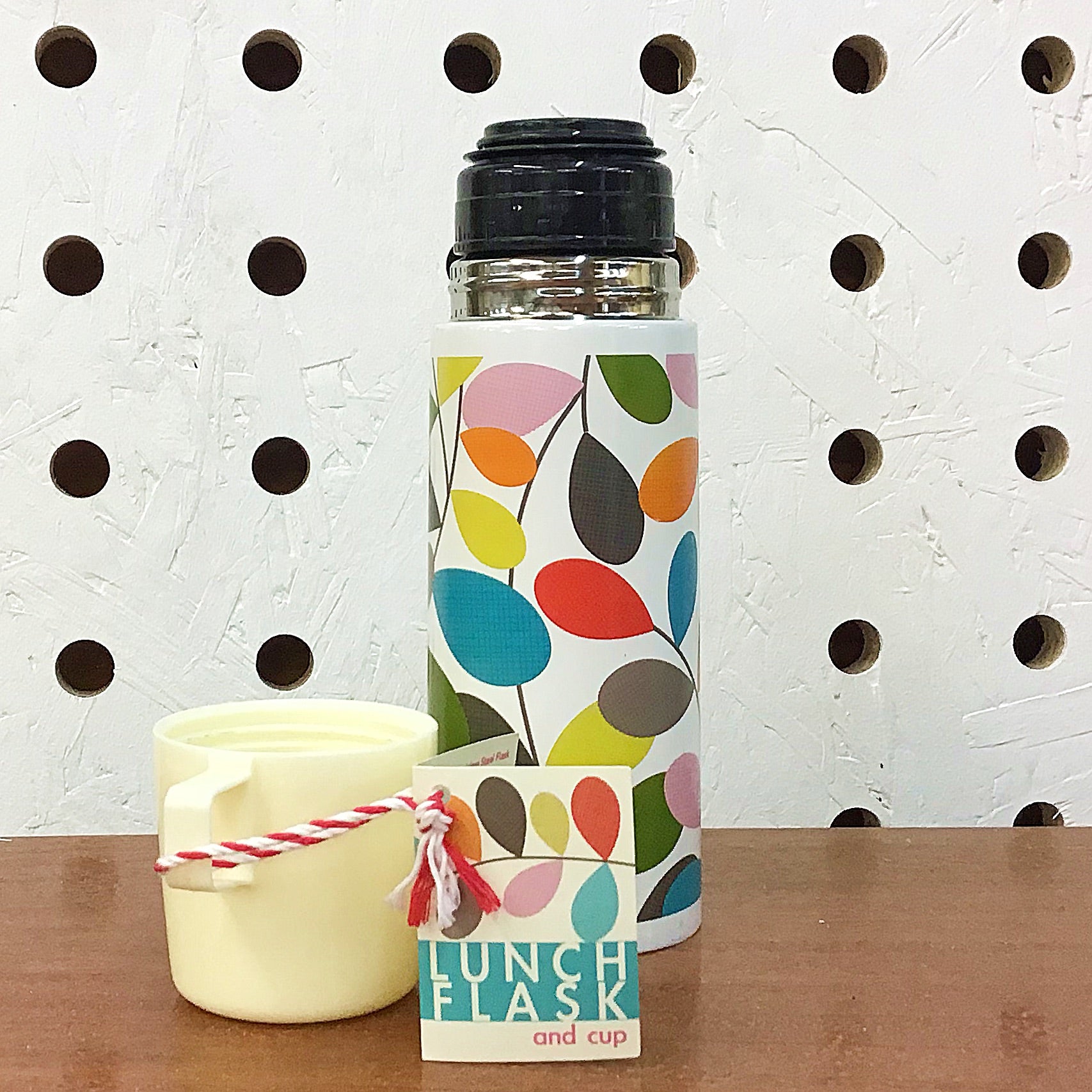 vintage patterned thermos flask