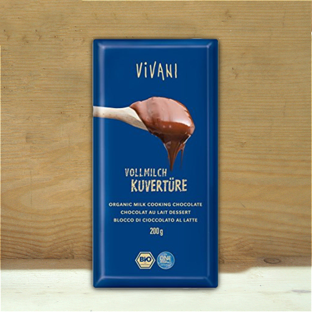 vivani kuveture cooking milk chocolate 200g