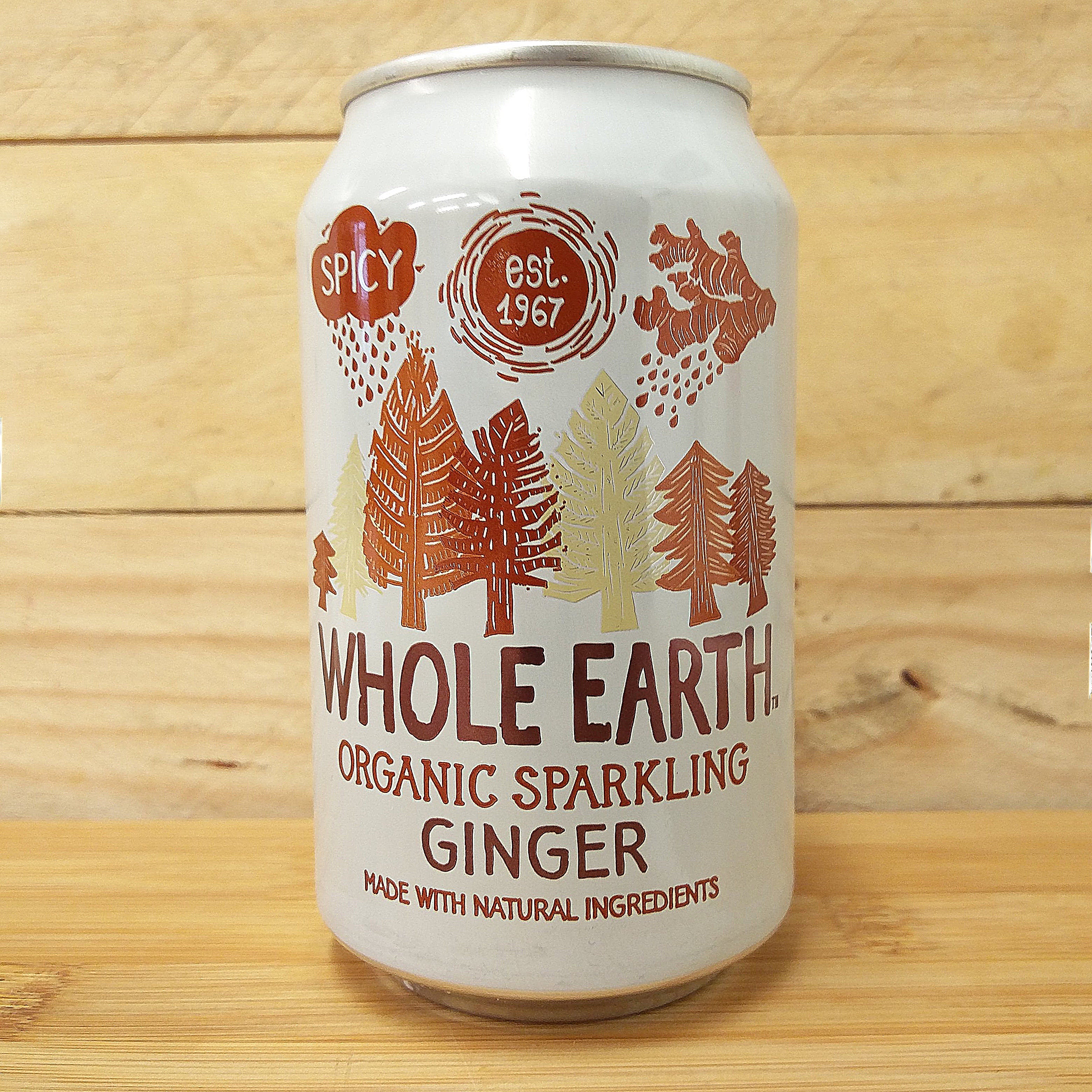 whole earth fizzy can ginger 330ml