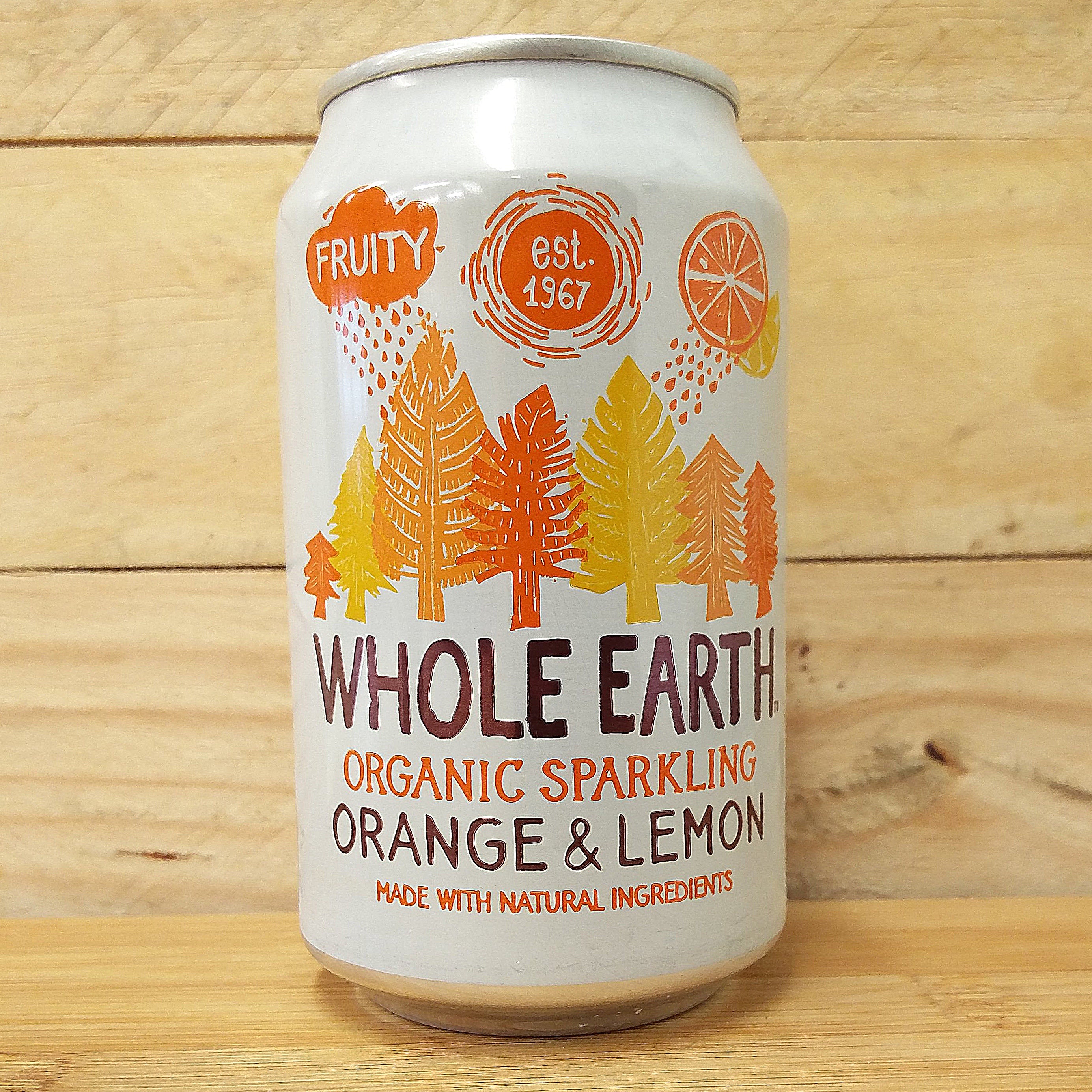 whole earth fizzy can orange & lemon 330ml