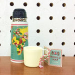 world map thermos flask