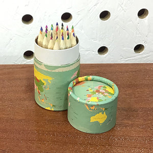 world map set of 36 pencils